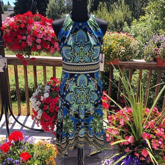 Mandala print Petite Mini dress - Picture 1 of 12